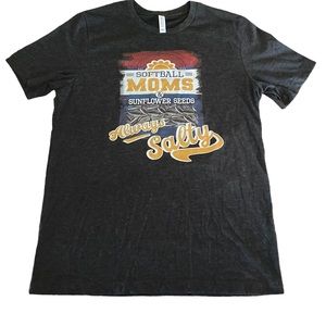 Softball Mom T Bella Canvas Ladies Tee Salty Sunflower Seeds B